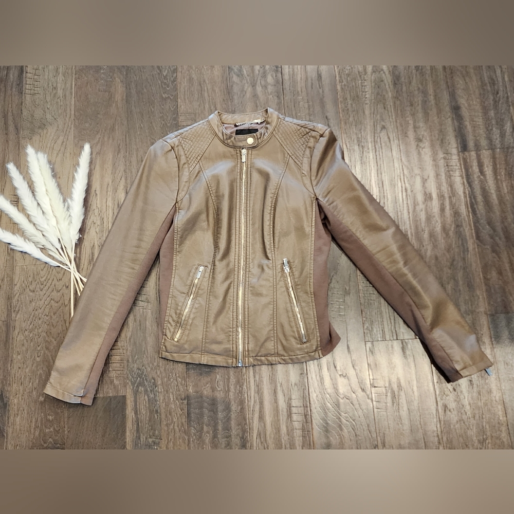 Express,  taupe faux leather jacket